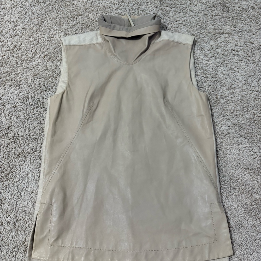 Helmut Lang Taupe Sleeveless Tunic